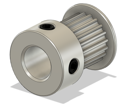 2GT滑轮，BF型，20齿，外径16毫米；6mm和10mm皮带宽度；5毫米、6毫米和8毫米孔径。M4在模型中安装螺丝缩略图